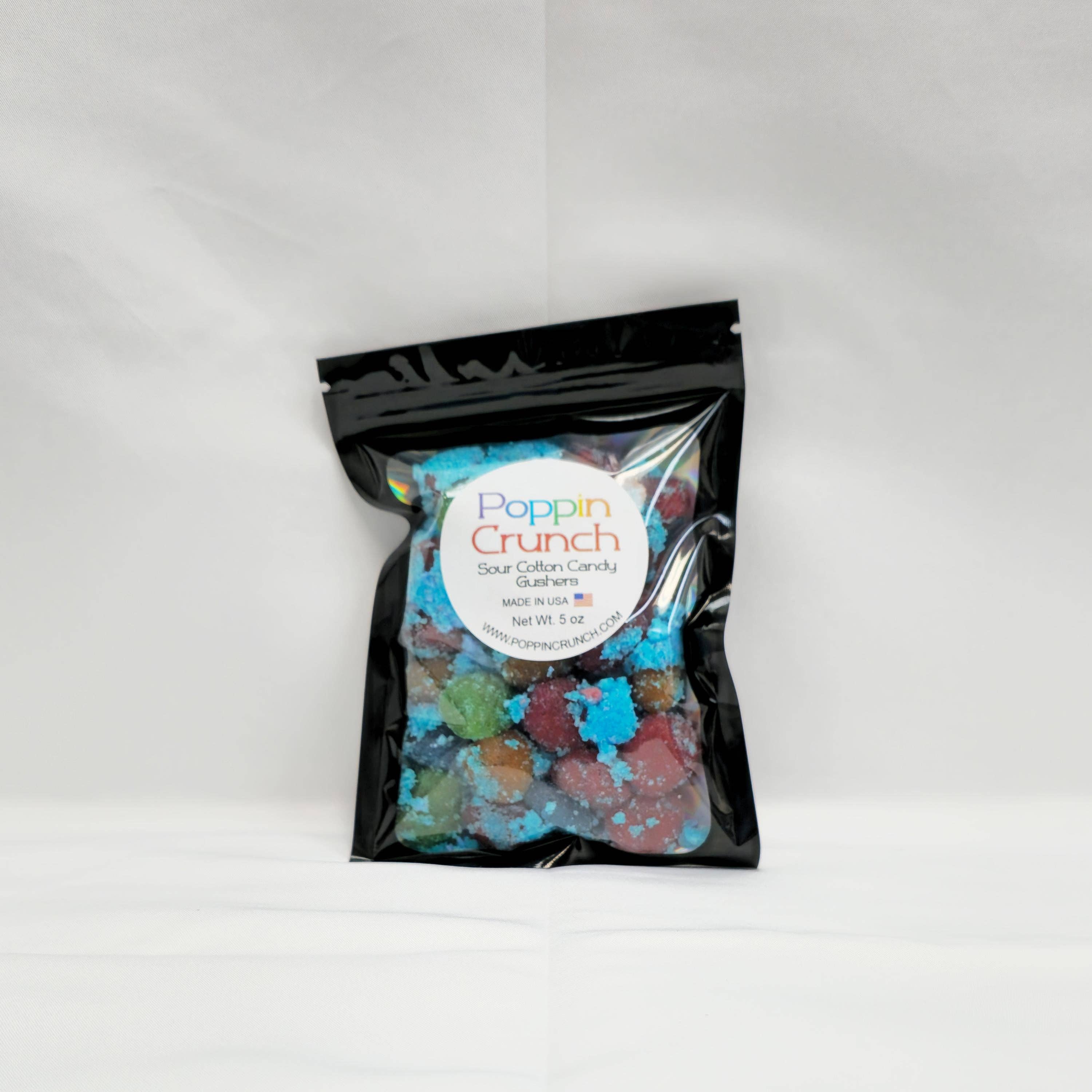 Poppin Crunch Cotton Candy Gushers Candy Snacks 1 - 2 LBS - Choice of Sweet or Sour Bonbon Candies Corn Sugar