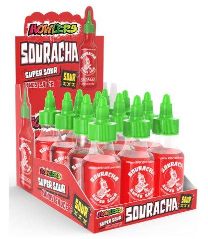 Albert's Howlers Souracha, Super Sour Candy Sauce, 12ct