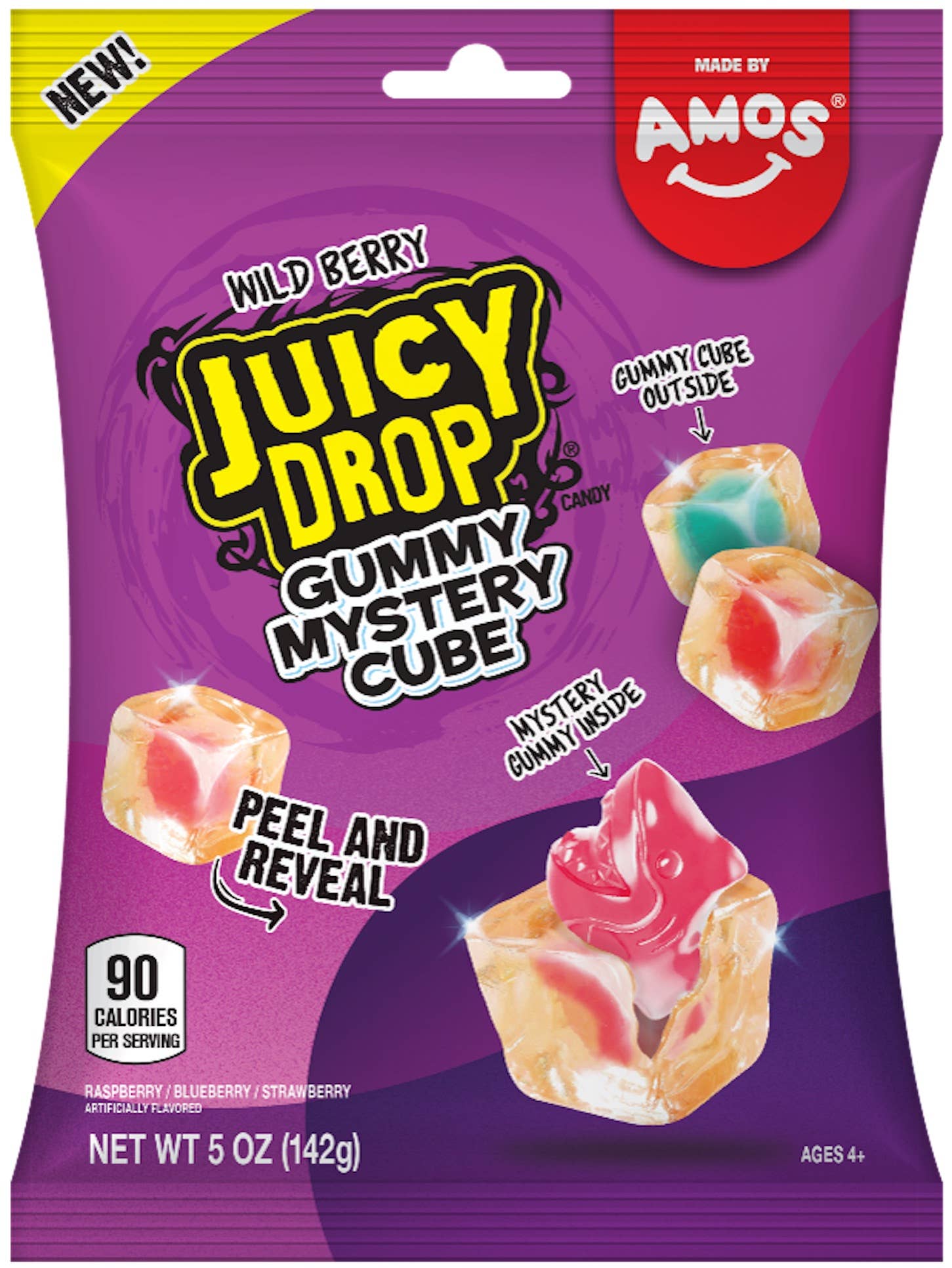 Juicy Drop Mystery Cube Wild Berry 5oz Peg Bag, 12ct