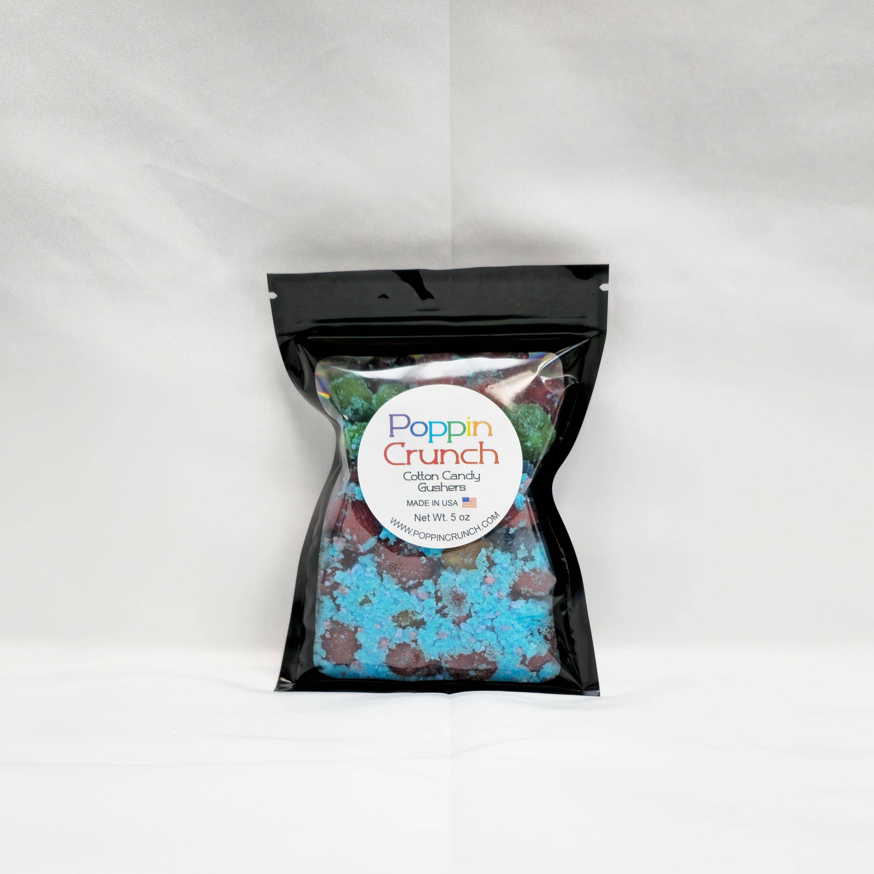 Poppin Crunch Cotton Candy Gushers Candy Snacks 1 - 2 LBS - Choice of Sweet or Sour Bonbon Candies Corn Sugar
