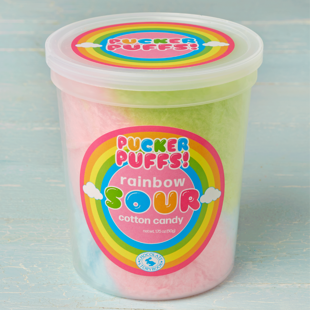 Pucker Puffs Sour Rainbow Cotton Candy